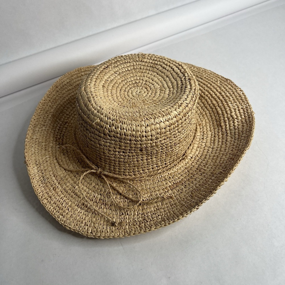 Ladies Summer Garden Boater Straw Summer Hat Bow Detail